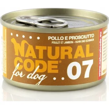 Krmivo pro psa Natural Code - 07 - KUŘE a ŠUNKA - 90g