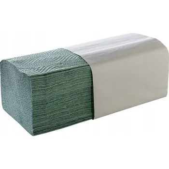 Papírový ručník PAPÍROVÉ UTĚRKY SKLÁDANÉ ZZ 1 VRSTVA ZELENÉ 200 ÚTRŽKŮ RECYKLOVANÝ PAPÍR