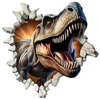 Nažehlovací obrázek - dravý tyranosaurus (19,0 x 19,0 cm)