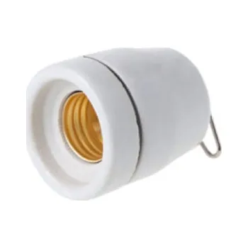 Objímka na žárovku Keramická objímka E27 s úchytem pro zavěšení