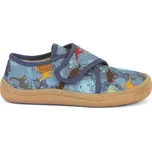 Froddo barefoot plátěné papučky denim dino 24