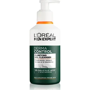 Přípravek na čištění pleti a oči L’Oréal Paris Men Expert Derma Control čisticí gel s niacinamidem 260 ml