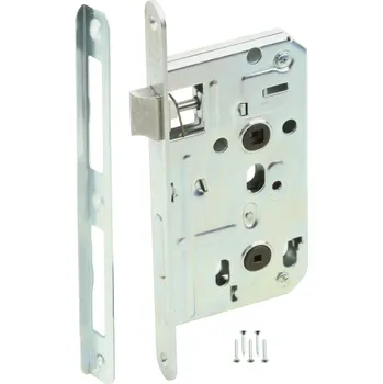 zadlabací zámek ZÁMEK ZAPUŠTĚNÝ HOBES 72/50 WC UNIVERZÁLNÍ PRAVÝ / LEVÝ KOUPELNOVÝ 72 mm