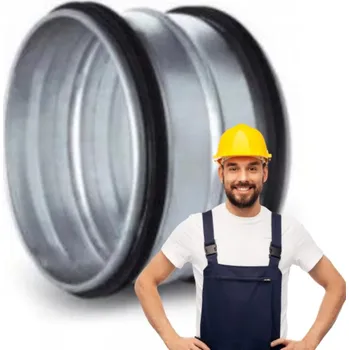 Spojka Forvent s těsněním pro trubky spiro Ø200 mm, pozinkovaná