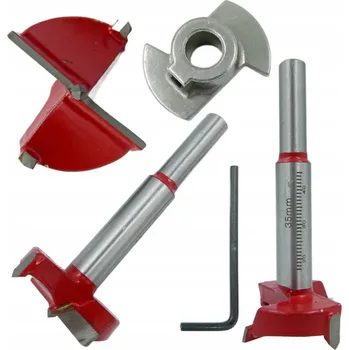 Vrták KRUHOVÁ FRÉZA 35 mm S VIDIÍ PRO PLECHOVKOVÉ ZÁVĚSY VRTÁK S OMEZOVAČEM