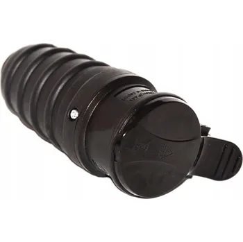 Elektrická zásuvka Hermetická Elektrická Zásuvka Hilark , černá