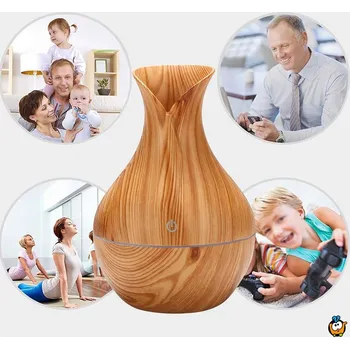 Zvlhčovač vzduchu Dřevěný parní Zvlhčovač Vzduchu vzduchu s aromaterapií 130 ml