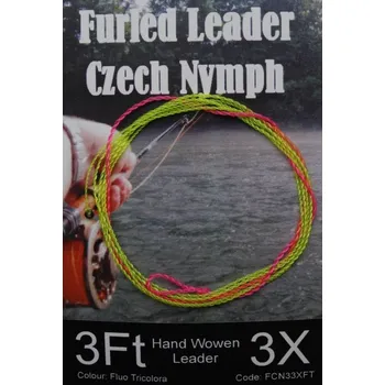 Splétaný návazec Hends Czech Nymph Furled Leader - 90 cm, tricolora