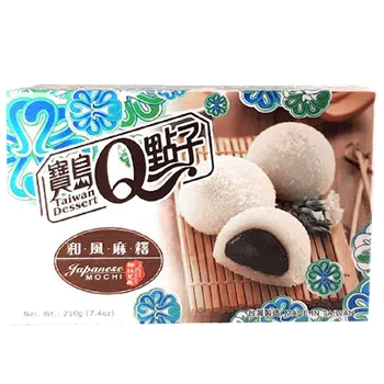 Cukrovinka Q Taiwan Dessert Mochi kokosové se sezamem 210 g