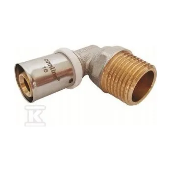 Fitinka KOLENO 90° LISOVACÍ VNĚJŠÍ ZÁVIT 20 MM X 1/2" PROFIL U