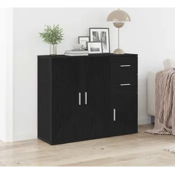 Příborník do zásuvky vidaXL Příborník 91 x 29,5 x 75 cm, konstrukční dřevo [823275] Barva: Černý dub