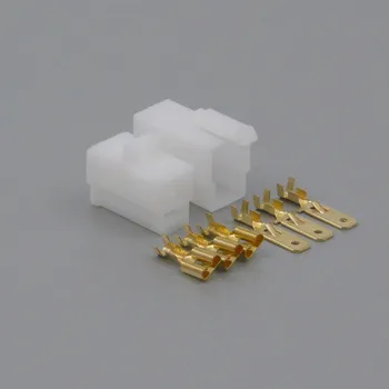 Elektrická zásuvka Sada konektoru Faston 6.3 mm, 3 póly