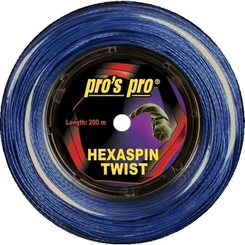 Struna na výplet tenisové rakety Tenisový výplet Pro's Pro hexaspin twist 1,25 mm / 12 m modrý