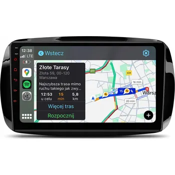 Autorádio Autorádio Dealnet RÁDIO NAVIGACE ANDROID CARPLAY SMART FORTWO