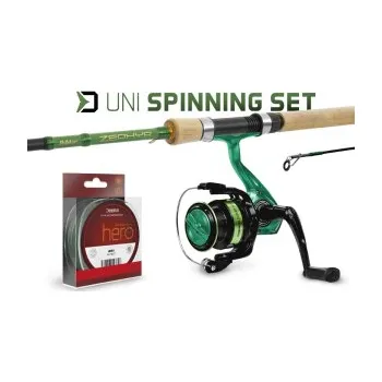 Rybářský prut Přívlačový set Delphin UniSPin 180cm/20g+2T+0,12mm