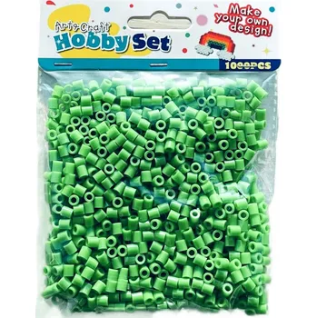 Dětské navlékací korálky Zažehlovací korálky DOPLNĚK 1000 ks Zelené Korálky