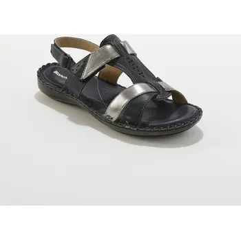 Dámské sandále Dvoubarevné kožené sandály nám.modrá 39