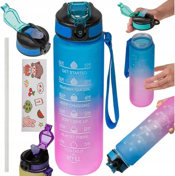 Láhev LAHEV NA PITÍ LÁHEV NA VODU S NÁUSTKEM SHAKER POSILOVNA NÁDOBA NA NÁPOJ