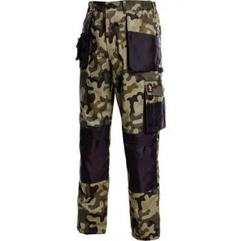 montérky Pracovní kalhoty do pasu Procera PROMAN 260 MASKÁČOVÝ zelené - 54