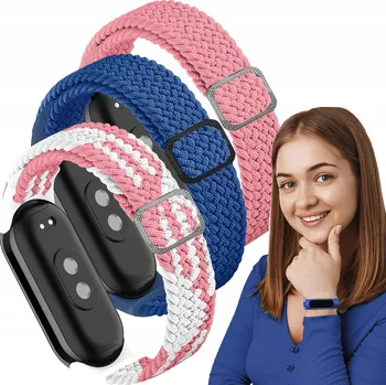 Řemínek na hodinky Sada 3x textilní pásek pro Xiaomi Mi Band 8 a Xiaomi Mi Band 9 chytré hodinky