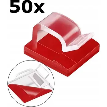 50x DRŽÁK ORGANIZÉR KABELŮ SILNÝ PEVNÝ PÁSKA 3M SAMOLEPICÍ