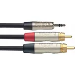 Stagg NYC10/MPS2CMR, kabel 2x RCA/mini JACK, 10m