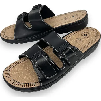 Pánské pantofle Minke Pánské černé pantofle 03 Barva: Černá, Velikost: 44