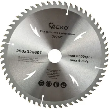 Pilový kotouč GEKO Pilový kotouč 250mm 60T 32mm G00146