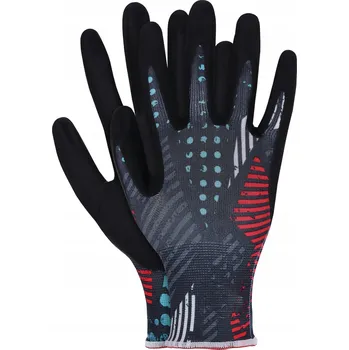 Pracovní rukavice Ochranné pletené rukavice Reis GRAFFITI MIXB vel. 9 - L