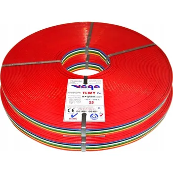 elektrický kabel Plochý kabel TLWY 8 x 0,75mm2, 25 metrů
