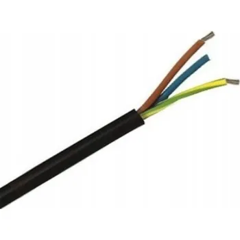 elektrický kabel Elektrický kabel Elektrokabel 3žilový 2,5 mm2 ohebný gumový 1 m