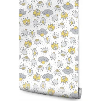 Fototapeta Tapeta do chodby Květiny ROSTLINY Tečky Dekorace