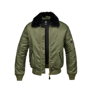 Oblečení a móda Bunda MA2 Fur Collar, Brandit, Olivová, M