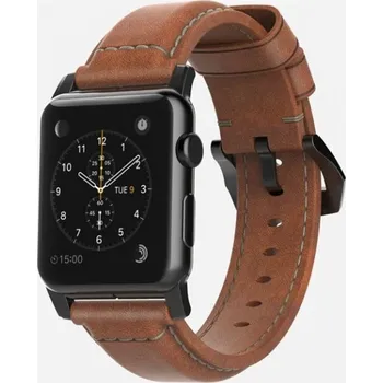 Řemínek na hodinky Nomad Horween Traditional kožený řemínek pro Apple Watch Ultra 49mm / 46mm / 45mm / 44mm / 42mm - černé zapínání