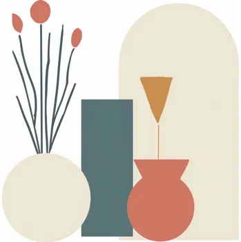 Plakát Plakát Krémové Vázy bez rámu 91,5 x 61 cm