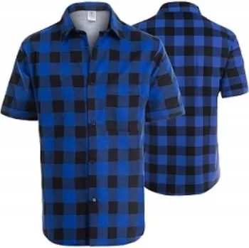 Pánská košile Pracovní košile z polské bavlna flanelu, kostkovaná, BOZP