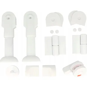 Dveřní kování Kování pro sanitární kabiny WC, bílé, pravé