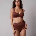 Sada 2 stahujících kalhotek Salford z úpletu a krajky čokoládová+hnědošedá 46/48