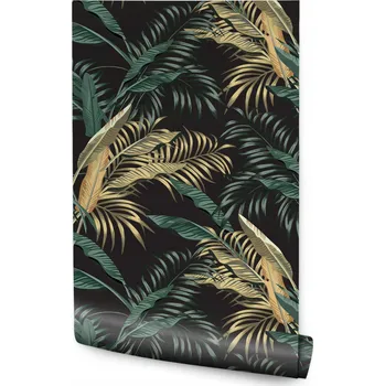 Tapeta Tapeta na chodbu LISTY banánovníku a palmy – přírodní motiv