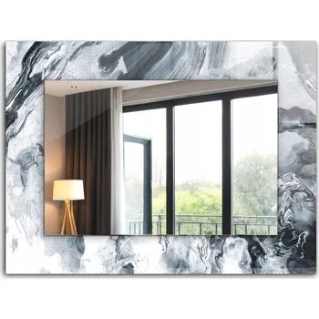 Zrcadlo Zrcadlo s potiskem XXL 80x60 cm Abstraktní malířská kompozice