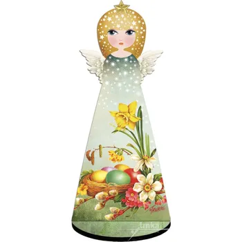 Velikonoční dekorace Dřevěný stojací anděl, Velikonoční nadílka