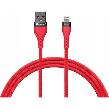 Datový kabel Kabel Tracer USB - Apple Lightning 1 m červený