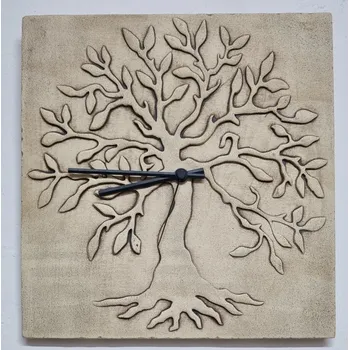 Hodiny Keramické hodiny - strom života světlý