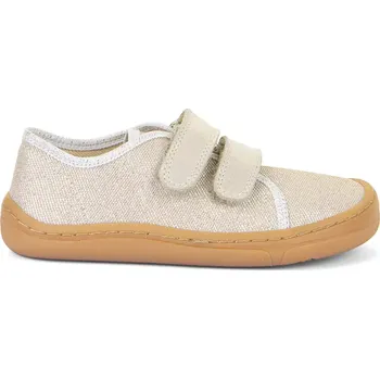 Dívčí obuv Froddo barefoot plátěné tenisky gold shine 32