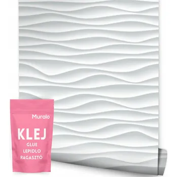 Fototapeta Tapeta do Obývacího Pokoje Bílé Vlny Geometrický 3D Vzor