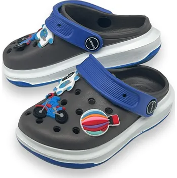 Dívčí pantofle Fashion Dívčí šedé gumové nazouváky Barva: Šedá, Velikost: 34