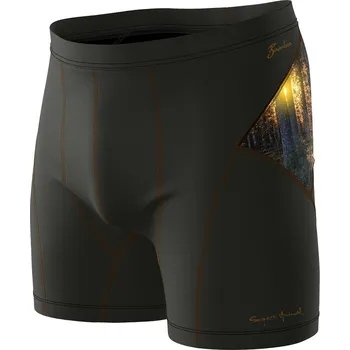 Pánské funkční trenýrky HUNTER černá Bamboo Ultra - Hnědá / S