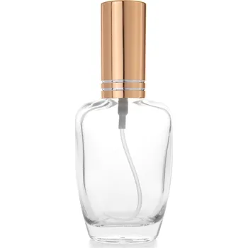 Rozprašovač parfému SKLENĚNÁ LAHVIČKA FLAKON NA PARFÉM + ATOMIZÉR HLINÍKOVÝ - 50ML