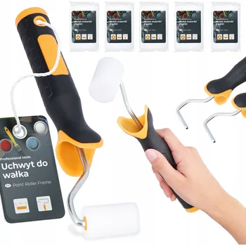 Malířský váleček 5x Pěnový váleček 5 cm Náhradní váleček na malování laků a barev + 2x Držák H0