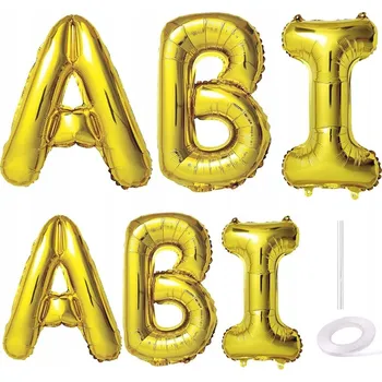 Balónek VELKÉ BALÓNKY NÁPIS ABI ZLATÉ FÓLIOVÉ